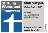 Stiftung Warentest Finanztest 08/2024: SEHR GUT (0,5) Mehr Zahn 100